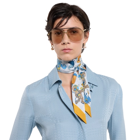 Nastro in seta stampata