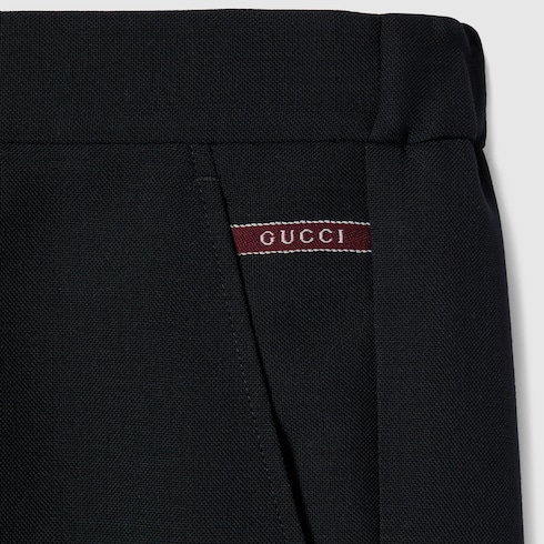 饰嵌花羊毛短裤