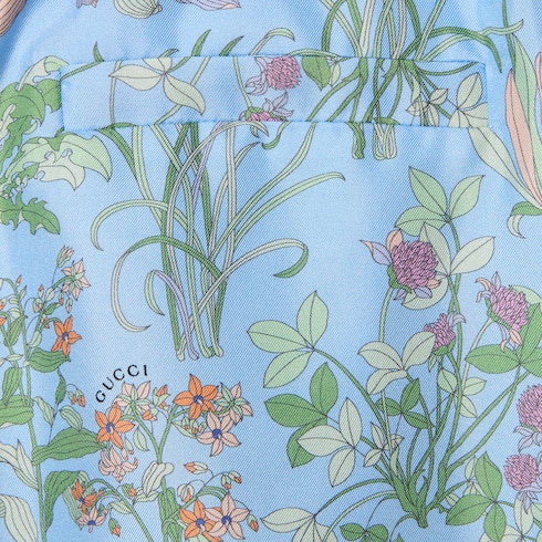 Short en twill de soie avec imprimé