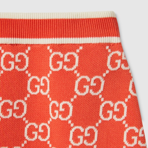 Gonna in fine cotone GG jacquard