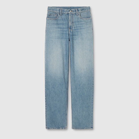 Cotton denim pants