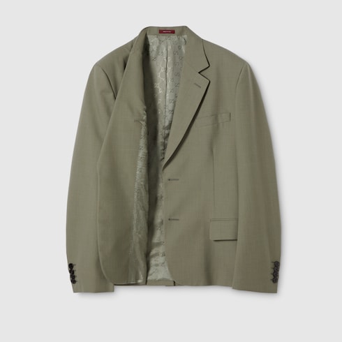 Chaqueta de botonadura sencilla de lana