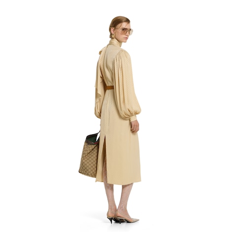 Diagonal GG silk jacquard dress