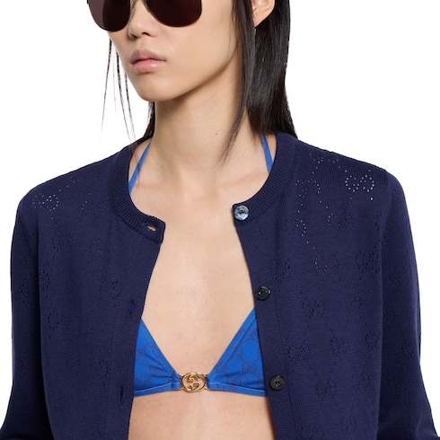 Printed stretch jersey bikini