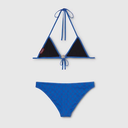 Printed stretch jersey bikini