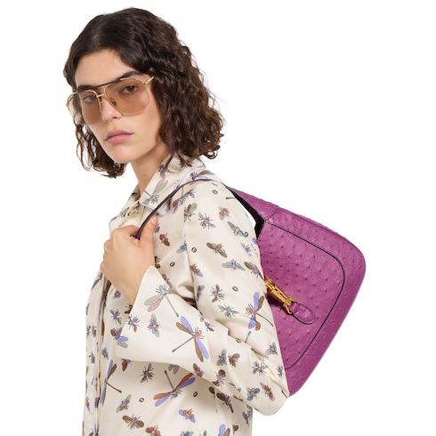 Gucci Jackie 1961 ostrich medium bag
