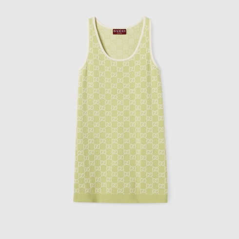Robe en jacquard de coton fin à motif GG