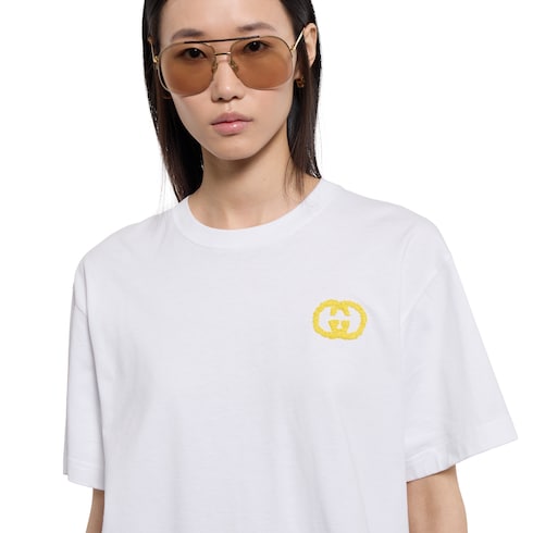 Playera de punto de algodón medio