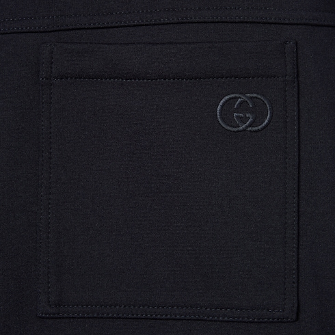 Jacke aus Baumwolljersey mit Stickerei