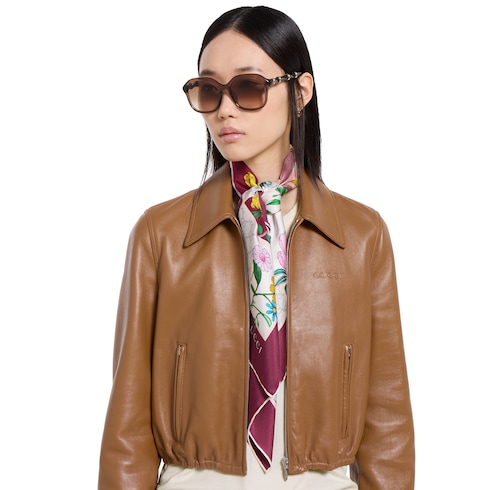 Carré in twill di seta stampato