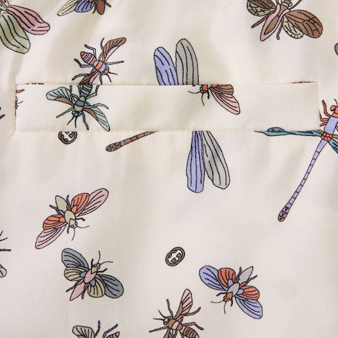 Hose aus Seidentwill mit Print