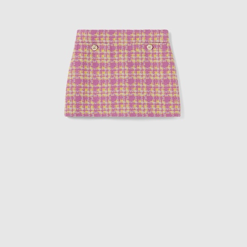 Wool bouclé skirt