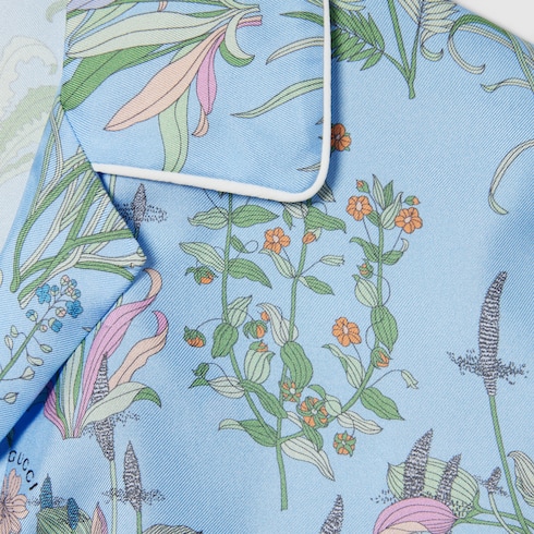 Chemise en twill de soie avec imprimé