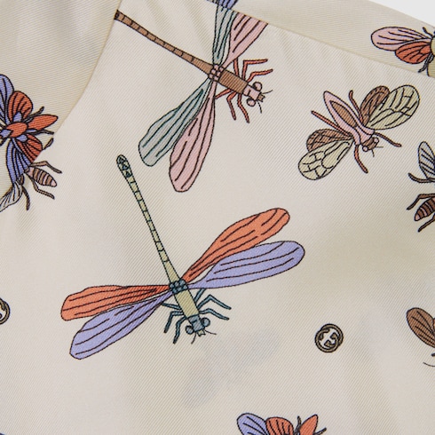 Robe en twill de soie imprimé