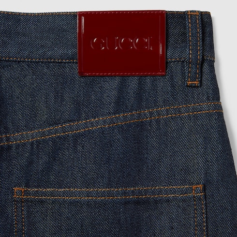 Certified rinsed cotton denim trousers