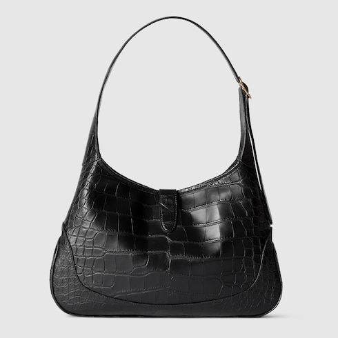 Mittelgroße Gucci Jackie 1961 Tasche aus Krokodilleder