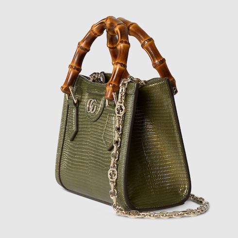 Bolso tote Gucci Diana de lagarto pequeño