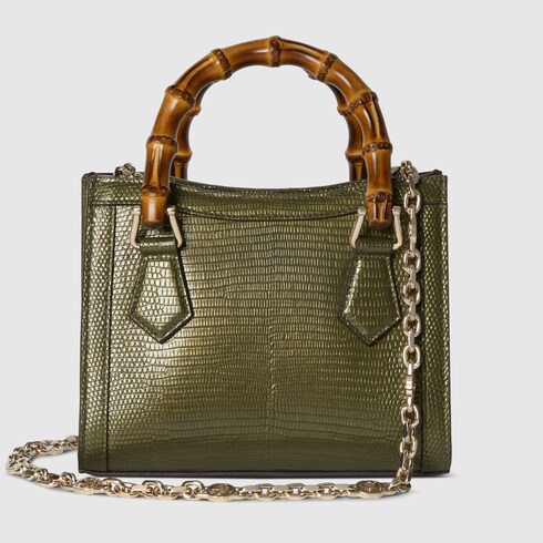 〔グッチ ダイアナ〕リザード スモール トートバッグ