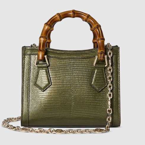 Gucci Diana系列蜥蜴皮小号托特包
