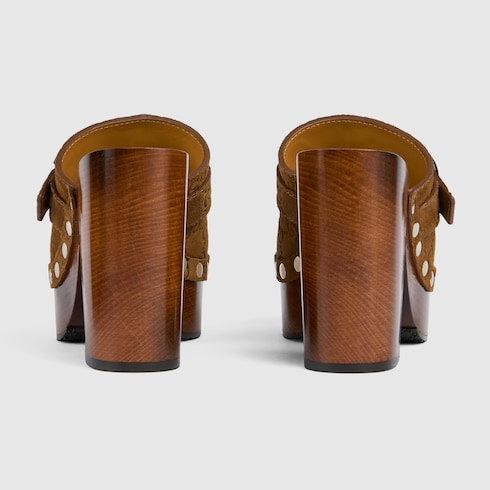 Damen-Clog mit Plateausohle und Doppel G