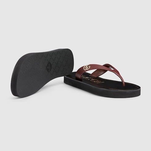 Women's thong sandal with Double G