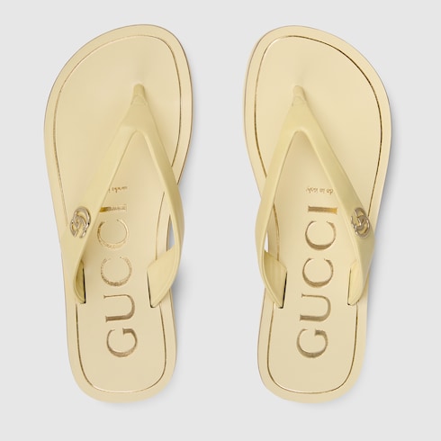 Women's thong sandal with Double G