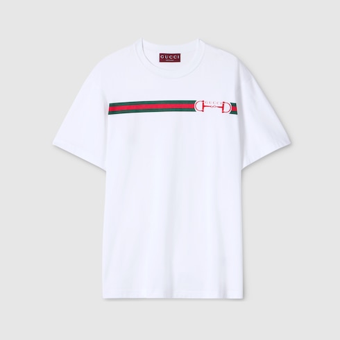 T-shirt in jersey di cotone con stampa