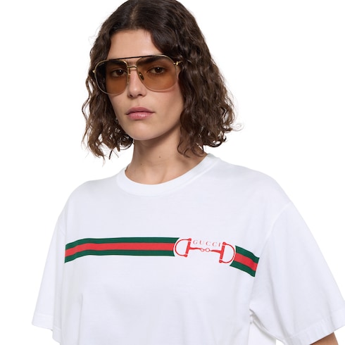 Camiseta de punto de algodón con estampado