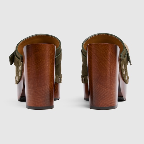 Damen-Clog mit Plateausohle und Doppel G