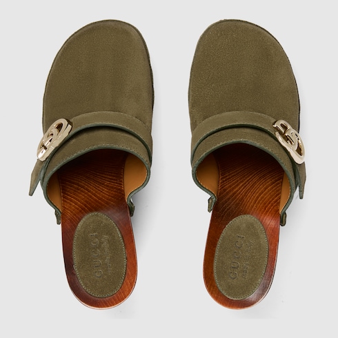 Damen-Clog mit Plateausohle und Doppel G