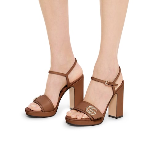 Women's platform sandal with Double G