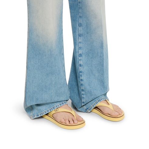 Women's thong sandal with Double G