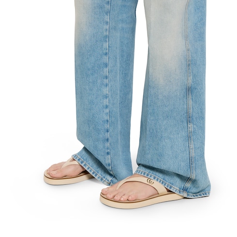 Women's thong sandal with Double G