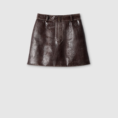 Leather mini skirt