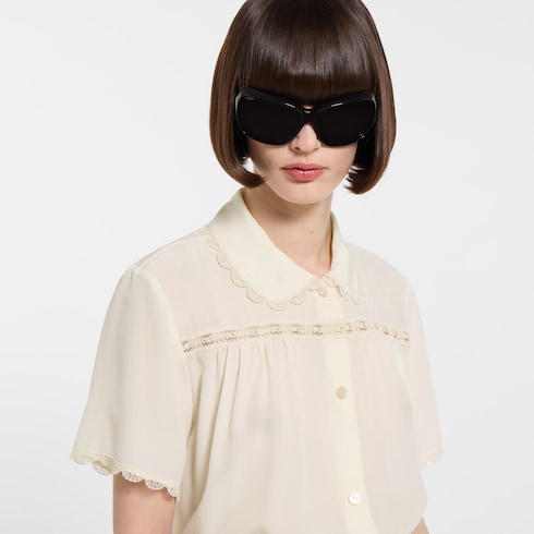 Chemise en crêpe de Chine en soie