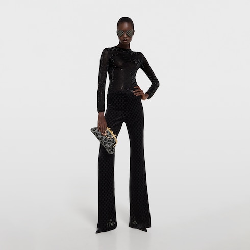 Crystal medium evening top handle bag