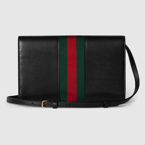 Gucci Horsebit Web wallet with strap