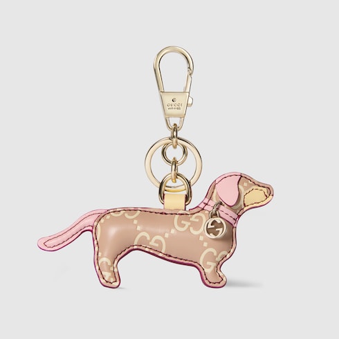 Dog-shaped bag charm