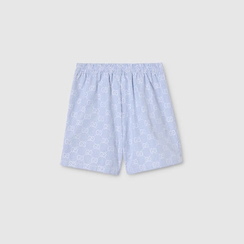 Baby GG striped poplin shorts