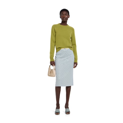 Jersey de lana de cashmere con bordado