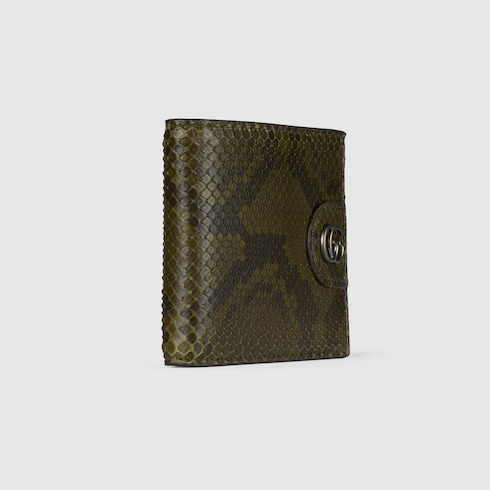 Cartera con dos pliegues de pitón