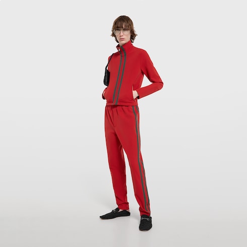 Chaqueta con cremallera y tribanda Web