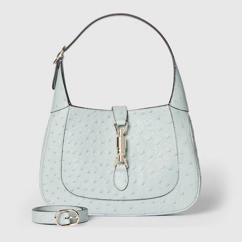 Gucci Jackie 1961系列鸵鸟皮中号手袋