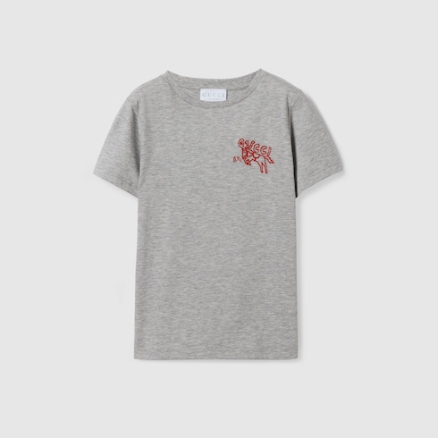 Children's cotton T-shirt with embroidery