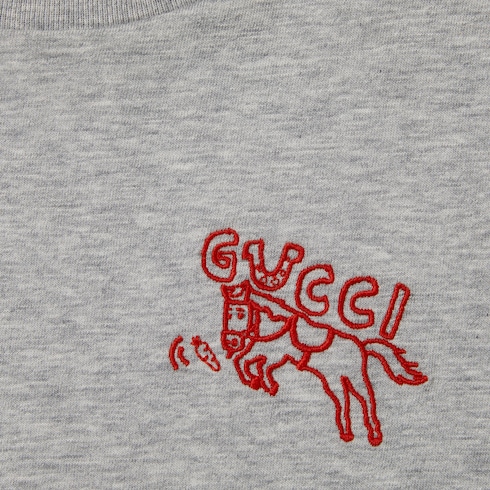 Kinder-T-Shirt aus Baumwolle mit Stickerei