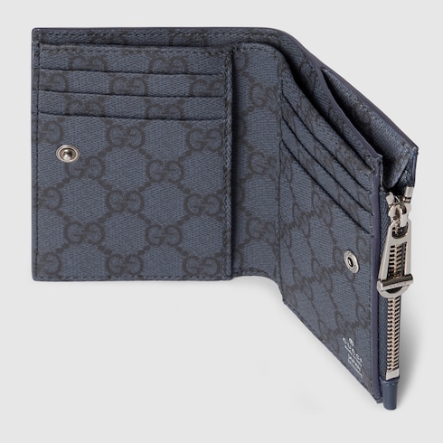 Beige trim GG Emblem coin wallet