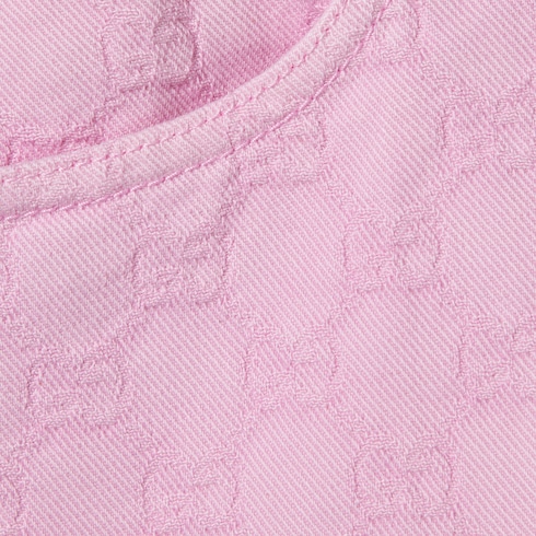 Falda de jacquard de denim de algodón con GG