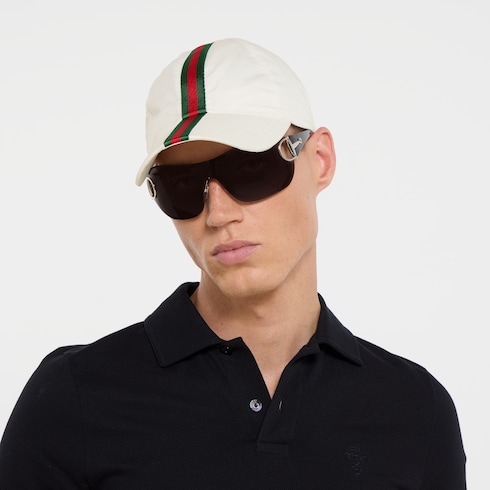 Casquette en coton avec bande Web