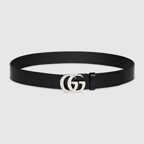 Cut GG Marmont belt in black leather | GUCCI® US