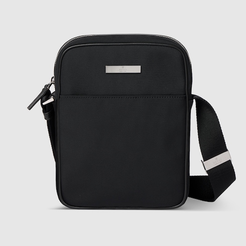 グッチ タグ〕スモール クロスボディバッグ ・ブラック ナイロン